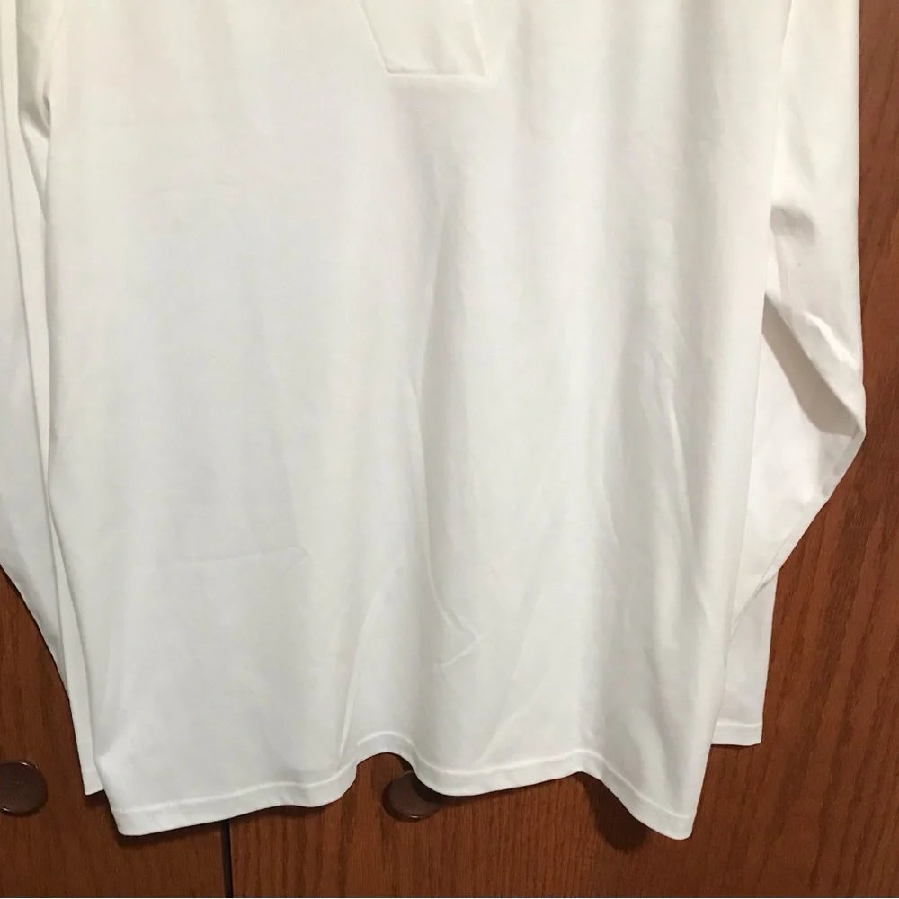 L.L. Bean Size 2X 22/24 Top Shirt Blouse White Tunic - Picture 2 of 5